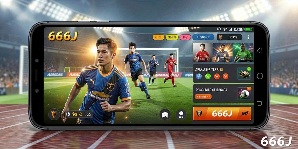 Screenshot 666J menampilkan antarmuka taruhan olahraga yang menarik.