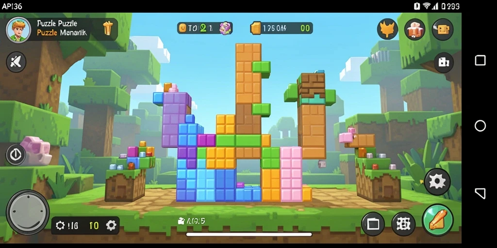 Tampilan gameplay seru dari game Puzzle API36 dengan berbagai tantangan.