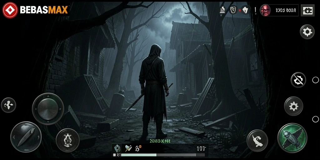 Gameplay seram saat menjelajahi tempat angker di BEBASMAX.