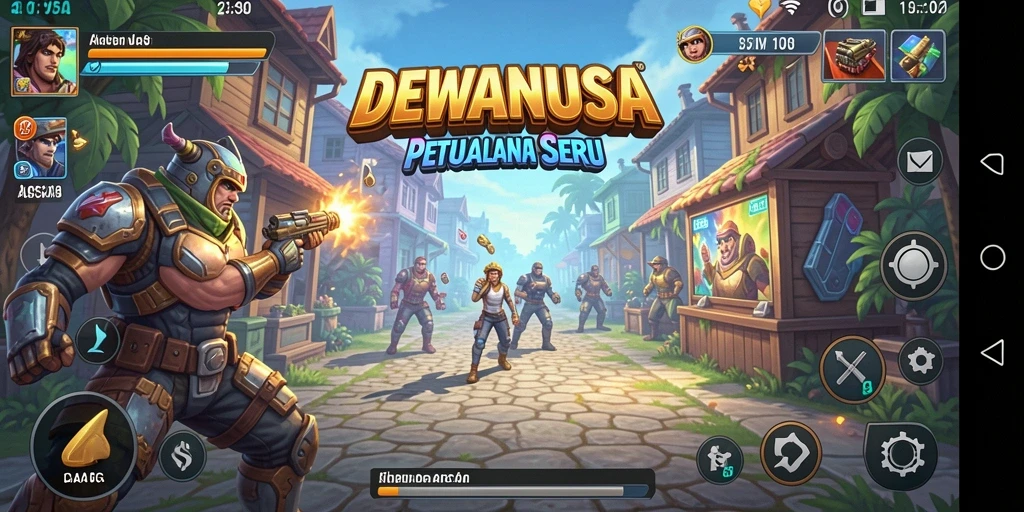 Tampilan gameplay seru DEWANUSA yang penuh aksi.