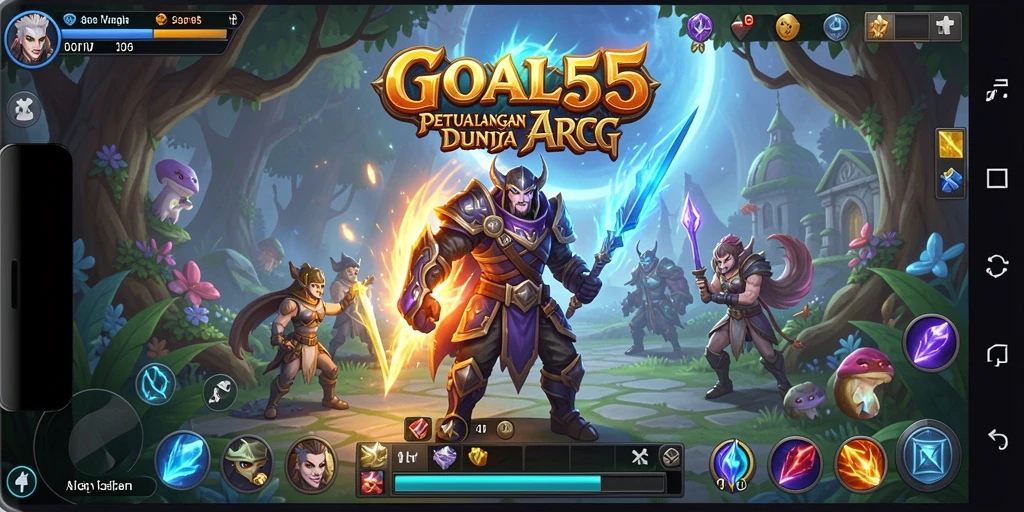 Tampilan gameplay epik dalam dunia fantasi GOAL55.