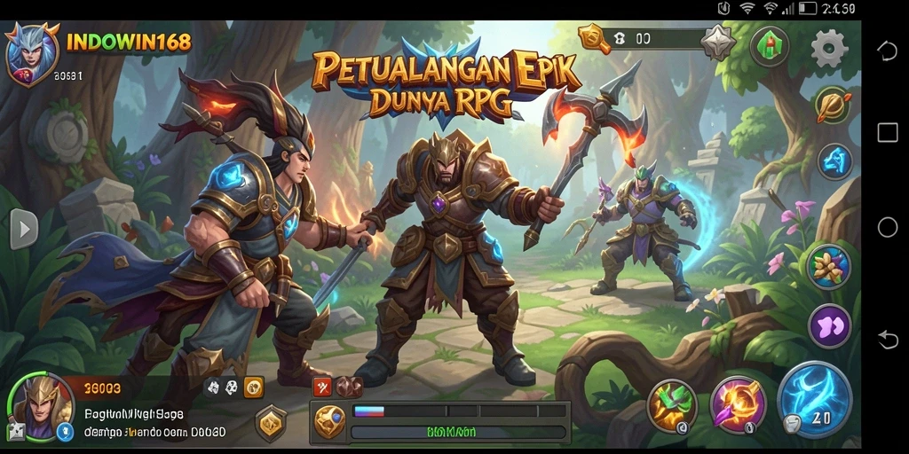 Tampilan gameplay RPG yang menakjubkan dalam INDOWIN168.
