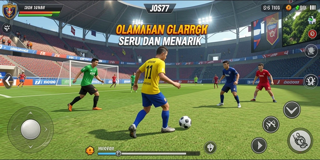 Tangkapan layar dari gameplay JOS77 yang menampilkan aksi olahraga seru.