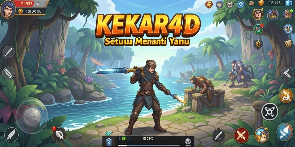 Tampilan gameplay KEKAR4D dengan aksi petualangan yang mendebarkan.