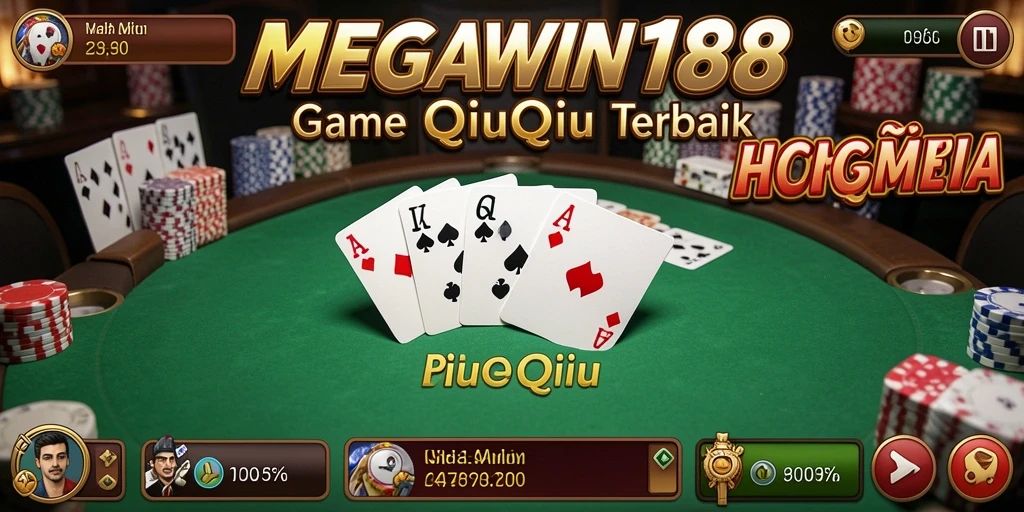 Screenshot gameplay seru MEGAWIN188 dengan kartu QiuQiu.