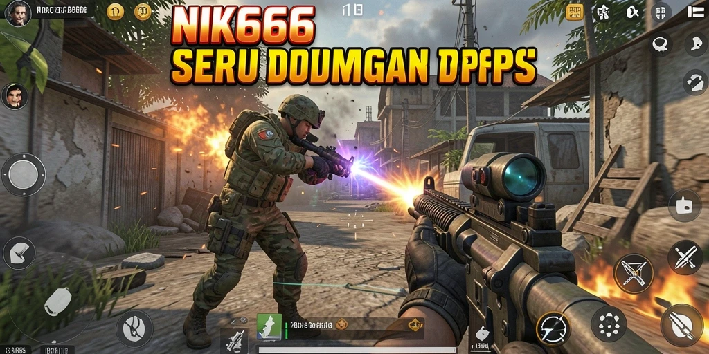 Screenshot gameplay NK666 dengan aksi tembak-menembak yang dinamis.
