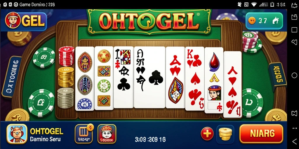 Screenshot OHTOGEL menampilkan aksi permainan Domino yang seru.