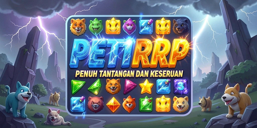 Screenshot dari gameplay PETIRRP yang menarik dengan tantangan Match-3.