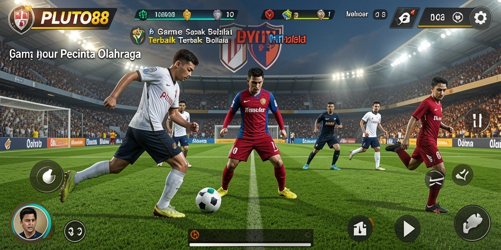 Screenshot gameplay PLUTO88 dengan aksi seru di lapangan.