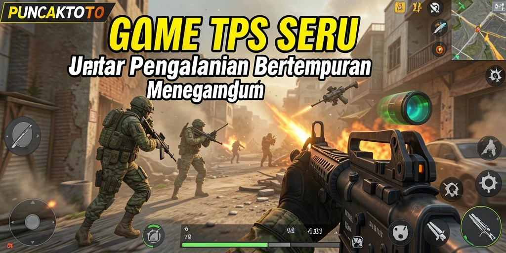 Tampilan gameplay seru dari PUNCAKTOTO dengan aksi tembak-menembak.