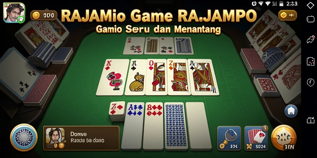 Screenshot gameplay RAJAMPO menampilkan aksi seru permainan domino.