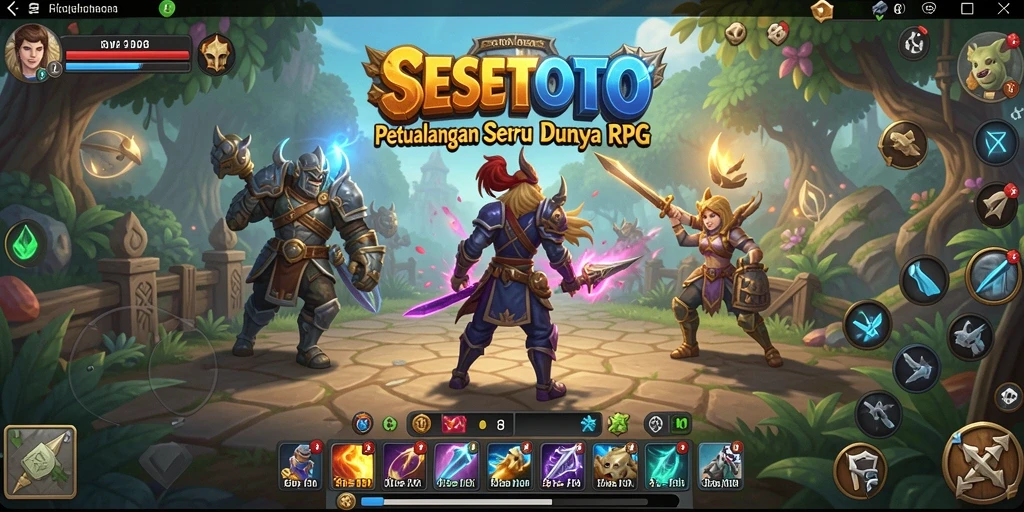 Tampilan gameplay menegangkan dalam petualangan RPG SESETOTO.