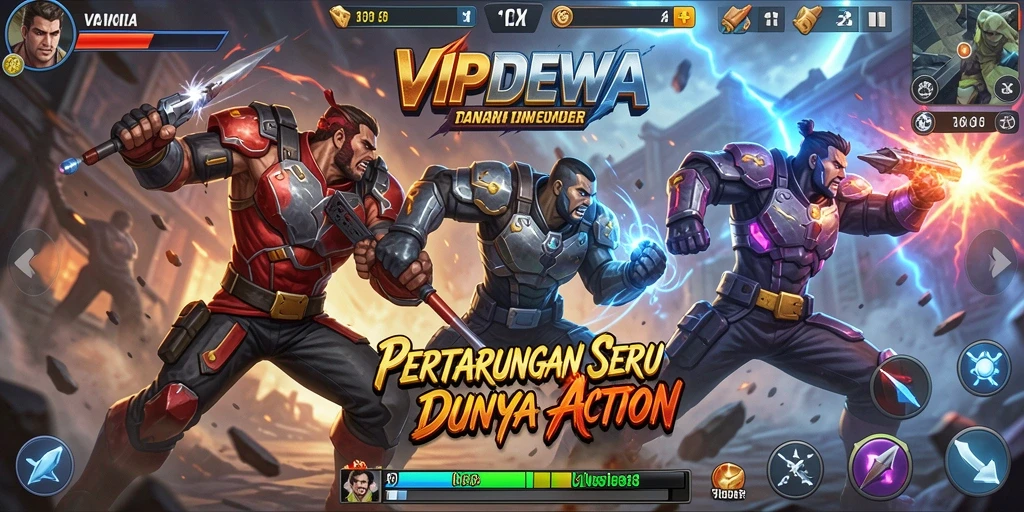 Tangkapan layar menunjukkan aksi seru dalam pertarungan VIPDEWA.